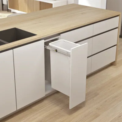 Hideaway Waste Bin Compact Soft-Close 1x40 Ltr (Door Pull)