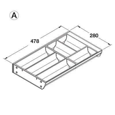 Stainless Steel Cutlery Tray for GRASS or Häfele Drawer