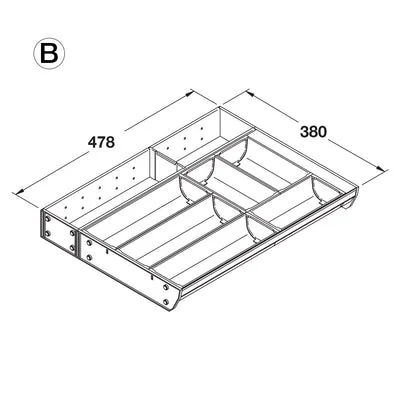 Stainless Steel Cutlery Tray for GRASS or Häfele Drawer