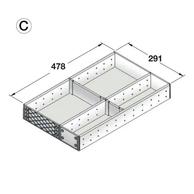 Stainless Steel Cutlery Tray for GRASS or Häfele Drawer