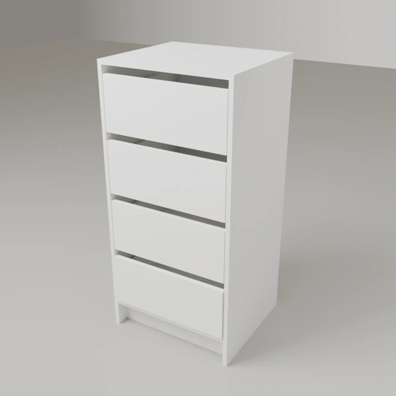 4 Drawer Solid Top Tall Boy