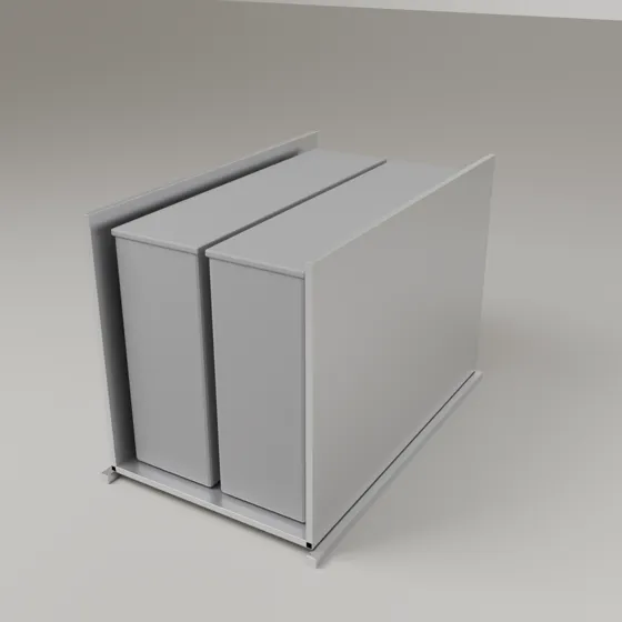 Soft Close Waste Bin - Anthracite Finish (Completed set with runners)
