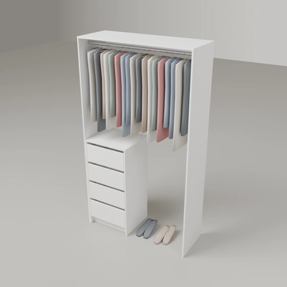Wardrobe Package Seven (4 Drawer Tall Boy) - 1200mm