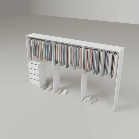 Wardrobe Package Seven (4 Drawer Tall Boy) - 3600mm