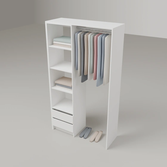 Wardrobe Package Two (2 Drawer) - 1200mm